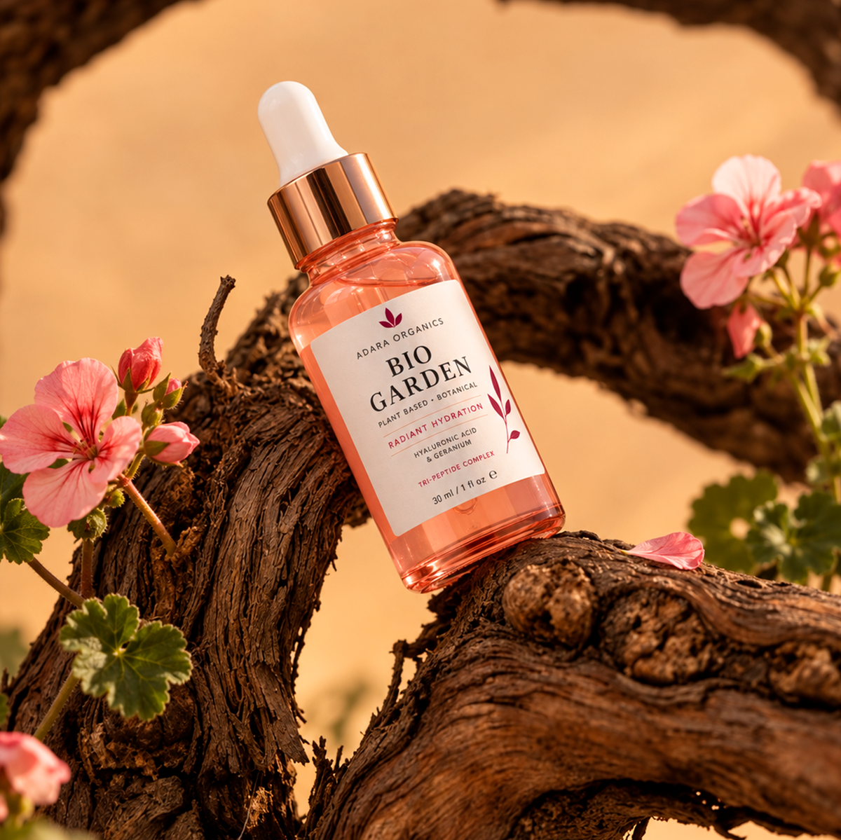 Adara Organics Bio Garden Hydrating Facial Serum with Hyaluronic Acid