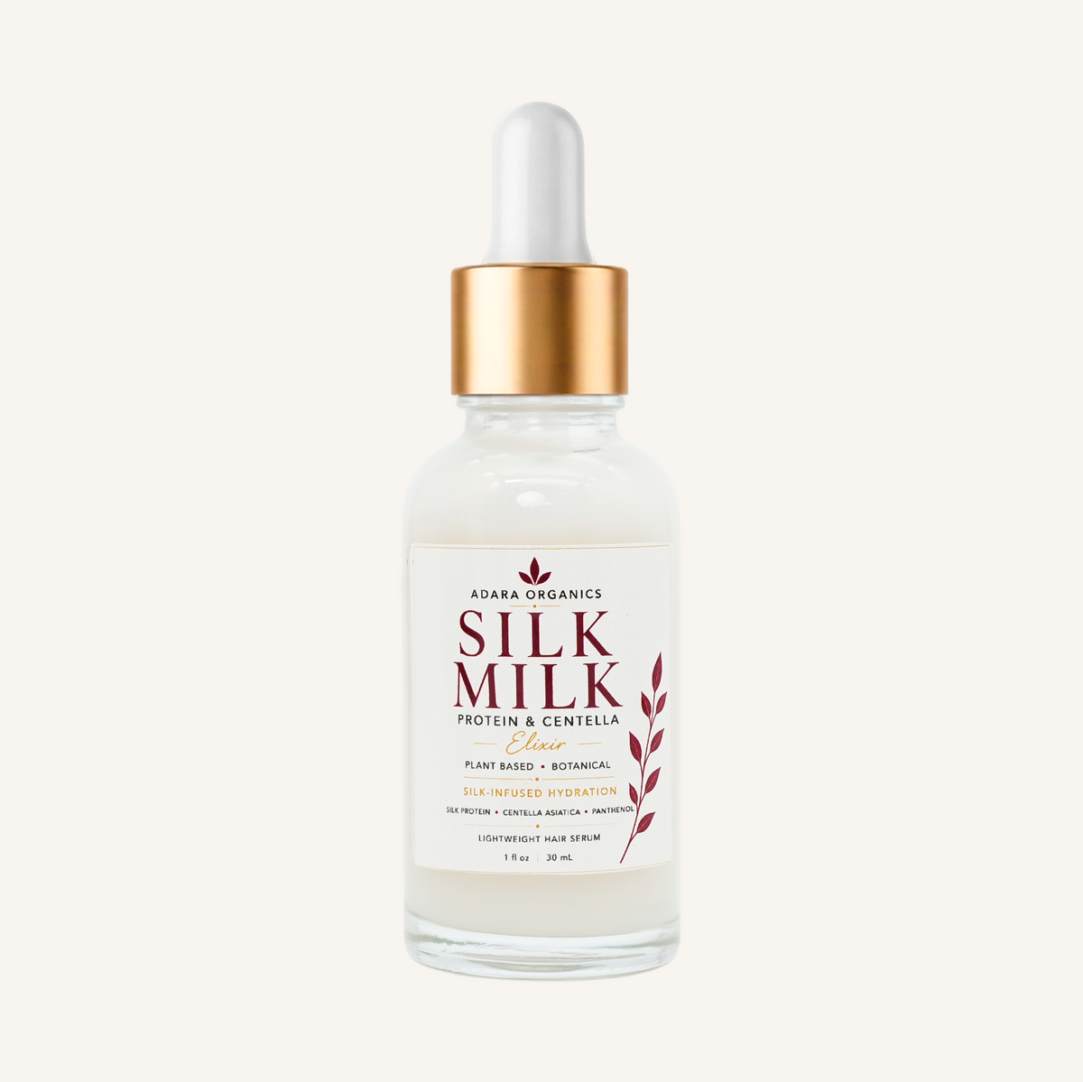 Adara Organics Silk Milk Hair Serum for Lightweight Hydration