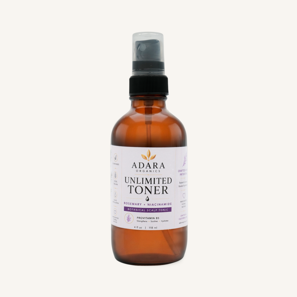 Adara Organics Unlimited Toner Botanical Scalp Tonic for Hydration